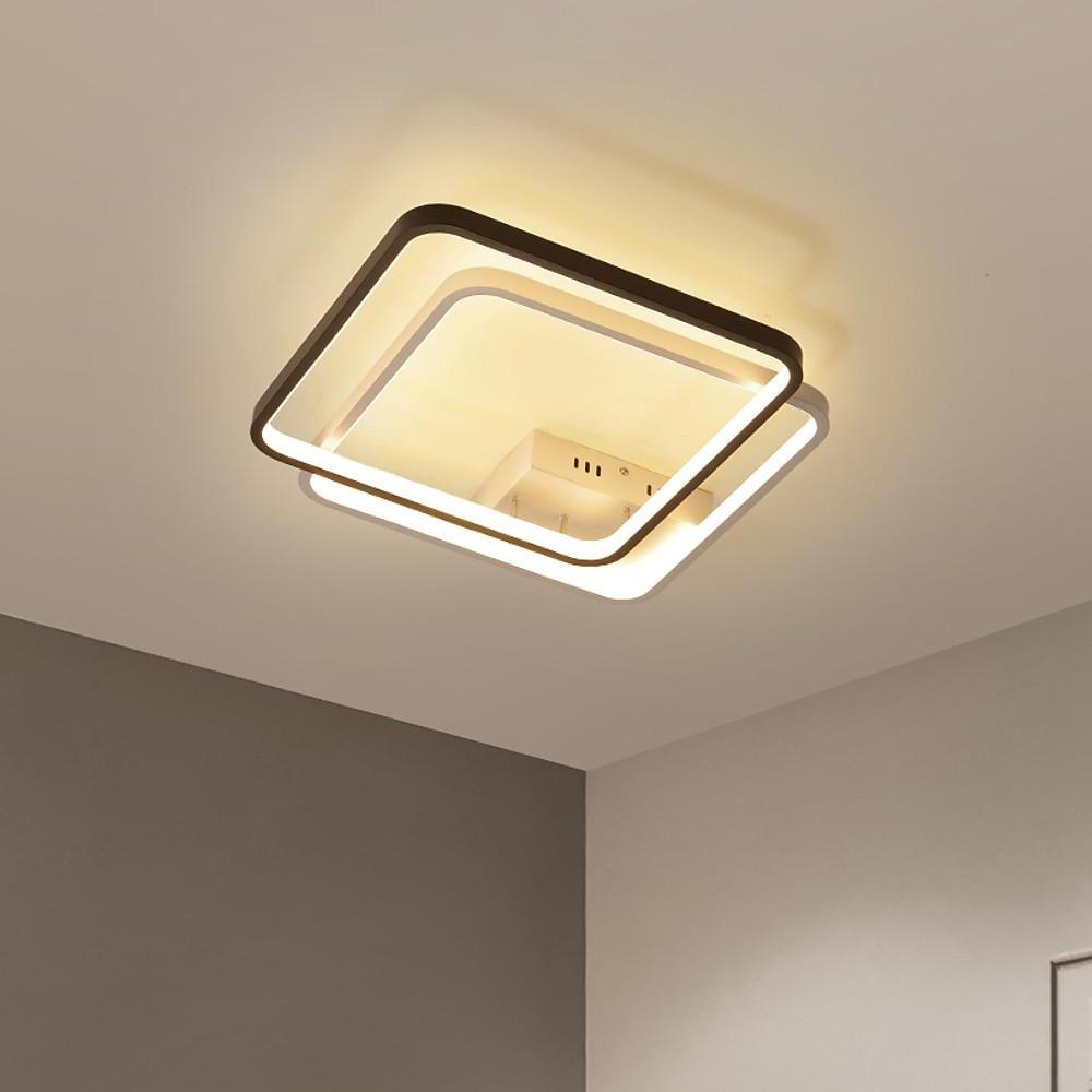 17'' LED 1-Light Creative Flush Mount Lights LED Contemporary Metal Plastic Geometrical Dimmable Ceiling Lights-dazuma