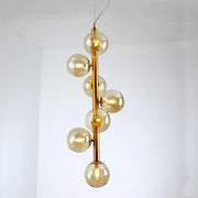 34'' Artistic Glass 7 - light LED Modern Chandeliers Pendant Light Hanging Lamp
