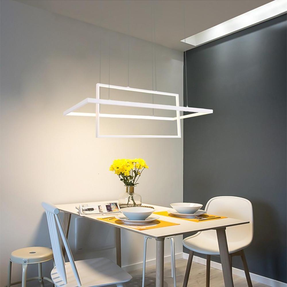 33'' LED 2-Light Cluster Design Pendant Light Modern LED Aluminum Silica gel Pendant Lights