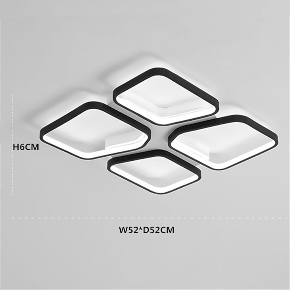20'' LED 4-Light Geometric Shapes Cluster Design Flush Mount Lights Nordic Style LED Metal Aluminum Silica gel Dimmable Ceiling Lights-dazuma
