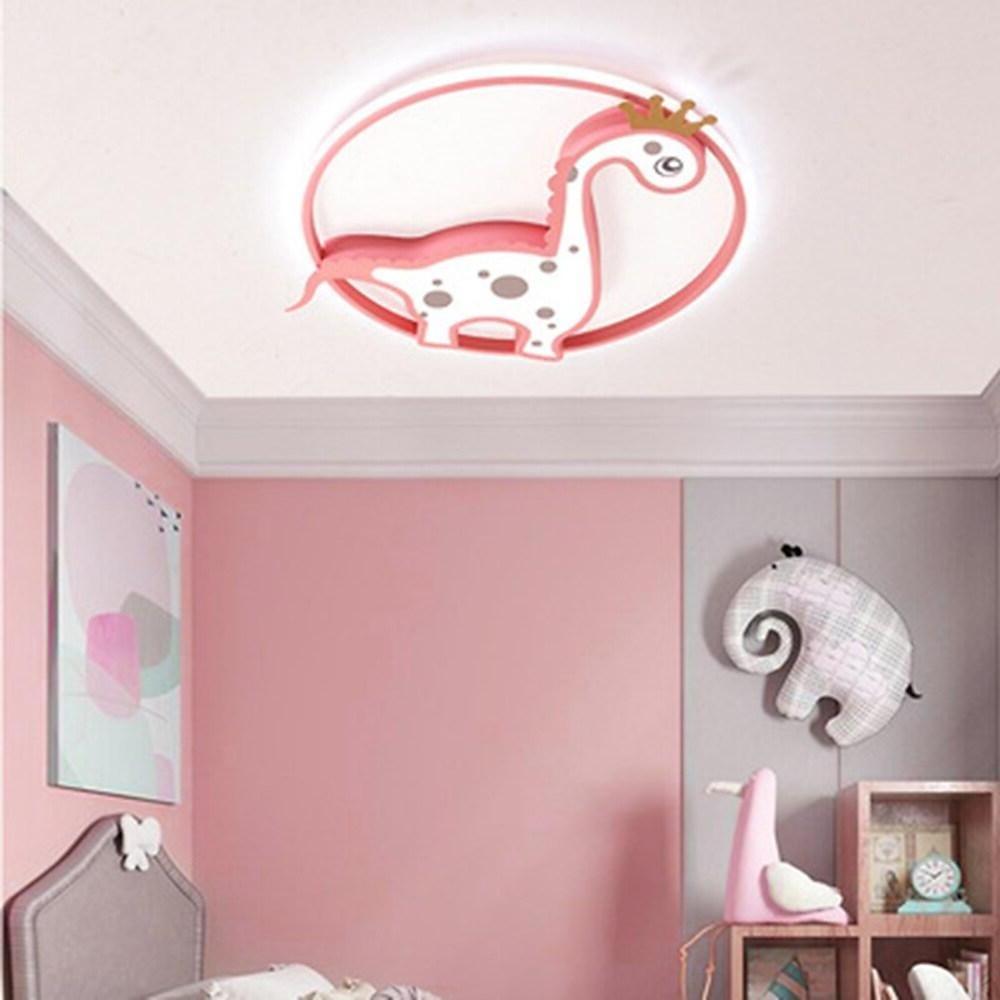20'' LED 1-Light Circle Design Flush Mount Lights LED Artistic Metal Acrylic Stylish Animal Pattern-dazuma