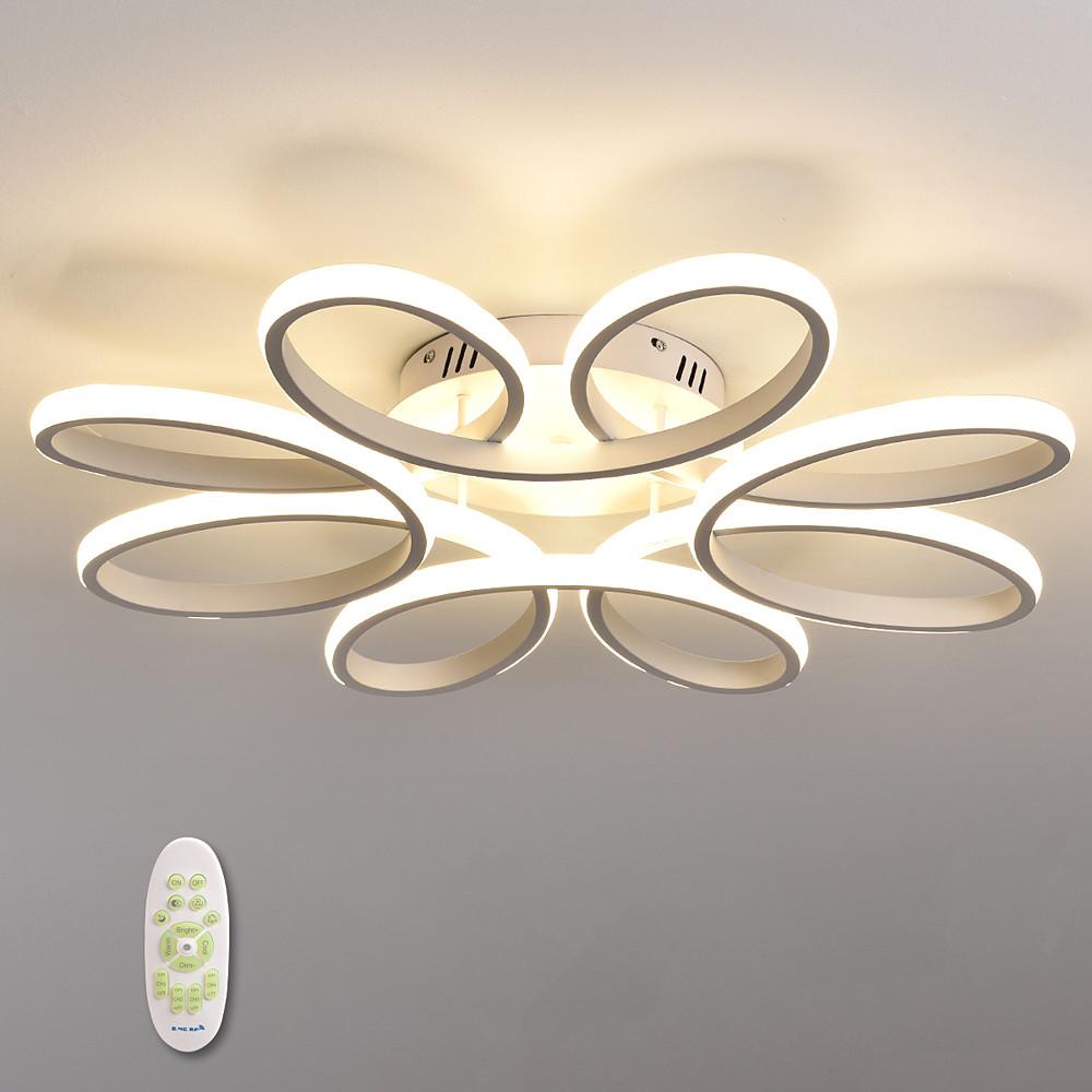 26'' LED 1-Light Flush Mount Lights Modern Contemporary Metal Silica gel Linear Dimmable Ceiling Lights-dazuma