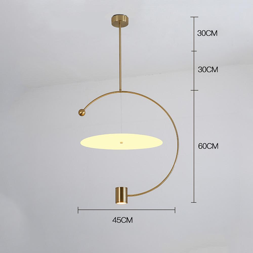 18'' LED 2-Light Single Design Pendant Light Nordic Style Modern Metal Plastic PVC Industrial Mini Geometrical Sputnik Circle Island Lights