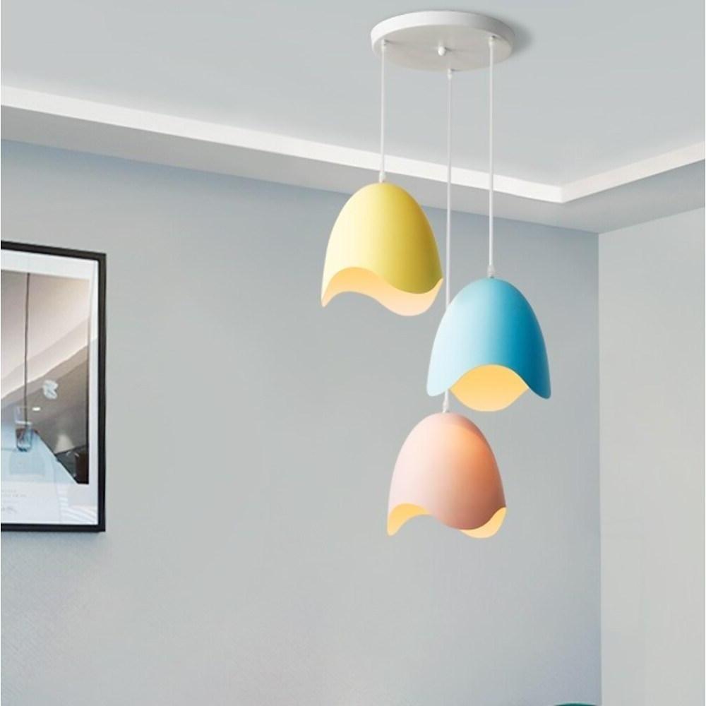 3 - light Half Eggshell Shaped LED Modern Pendant Lighting Island Lights