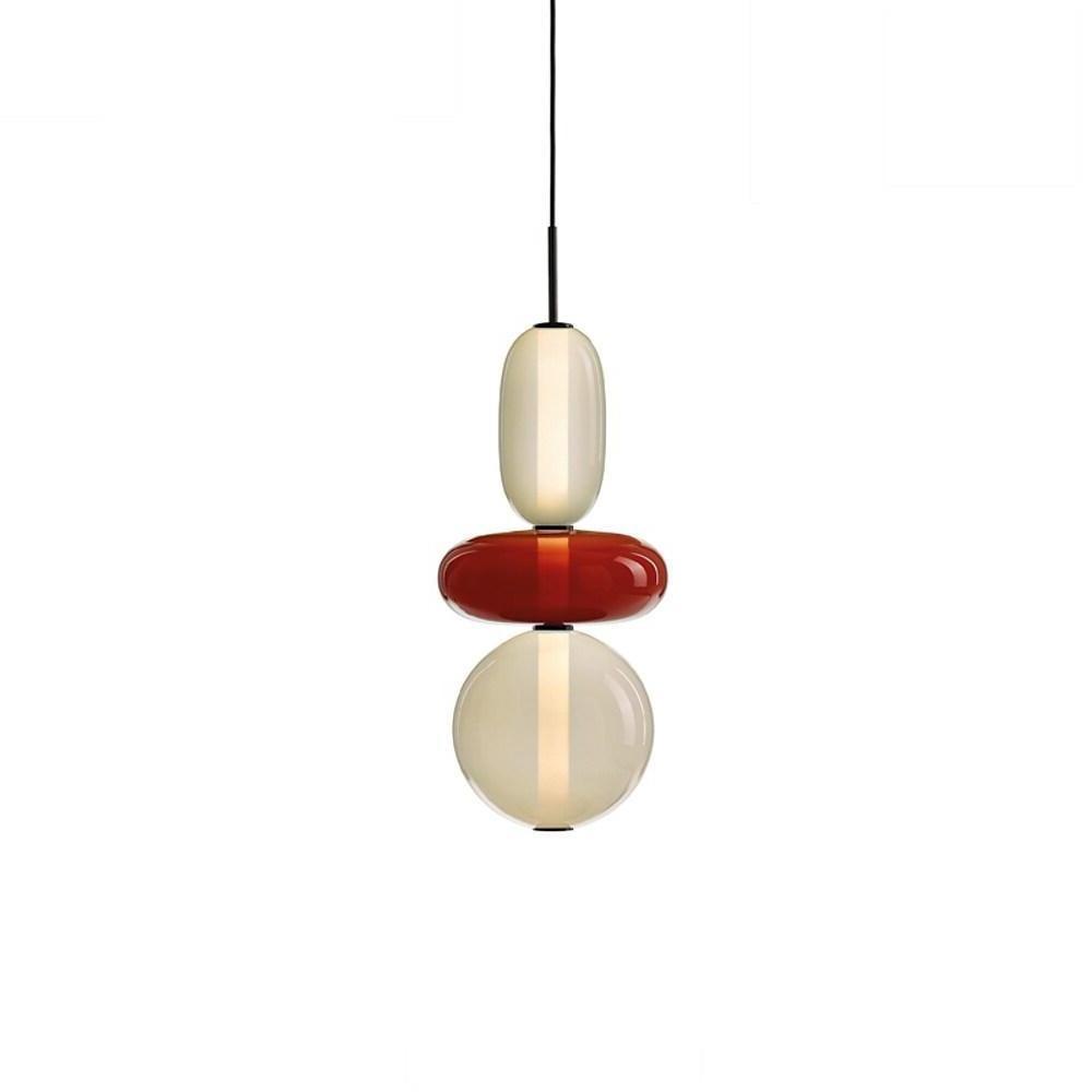 6'' LED 1-Light Single Design Pendant Light Nordic Style Modern Glass Metal Pendant Lights